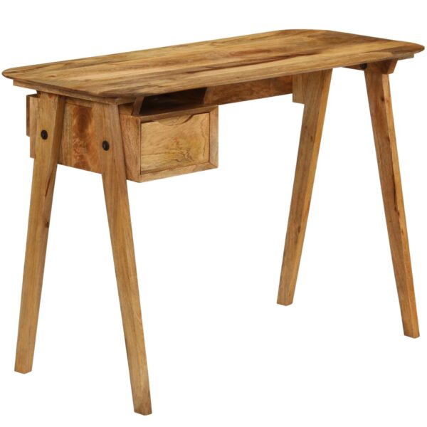 vidaXL Writing Desk 43.3"x19.7"x29.9" Solid Mango Wood - Image 12