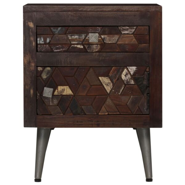 vidaXL Bedside Cabinet Solid Reclaimed Wood 15.7"x11.8"x19.6" - Image 2