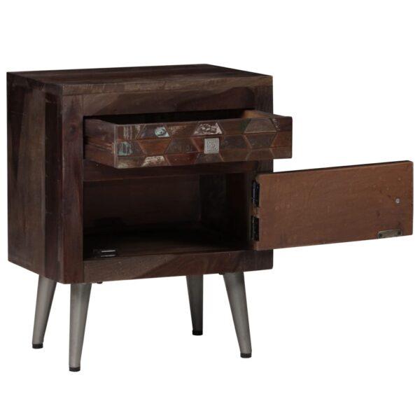 vidaXL Bedside Cabinet Solid Reclaimed Wood 15.7"x11.8"x19.6" - Image 3