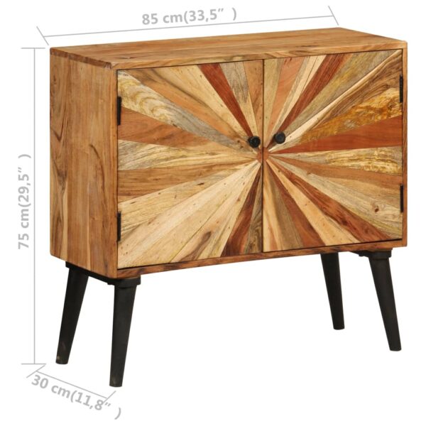 vidaXL Sideboard Solid Mango Wood 33.5"x11.8"x29.5" - Image 8