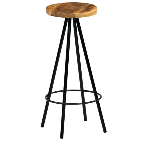 vidaXL Bar Stools 2 pcs Solid Mango Wood - Image 11