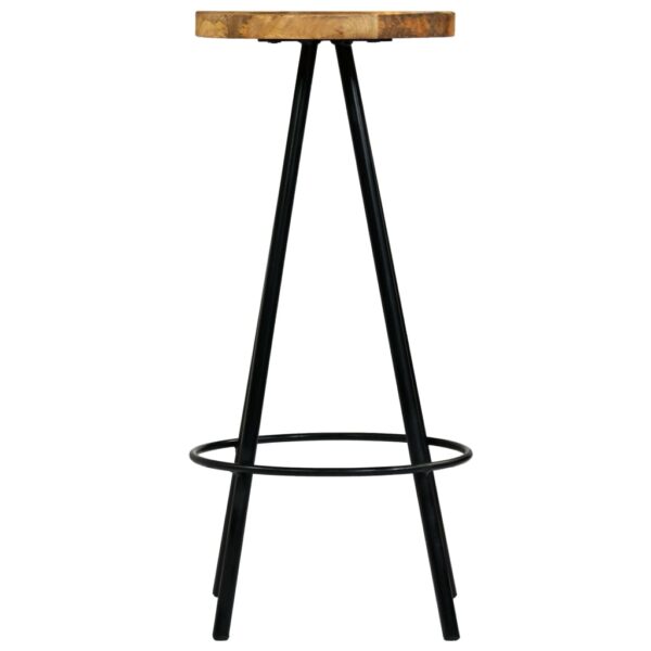 vidaXL Bar Stools 2 pcs Solid Mango Wood - Image 3