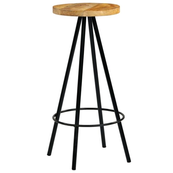 vidaXL Bar Stools 2 pcs Solid Mango Wood - Image 8