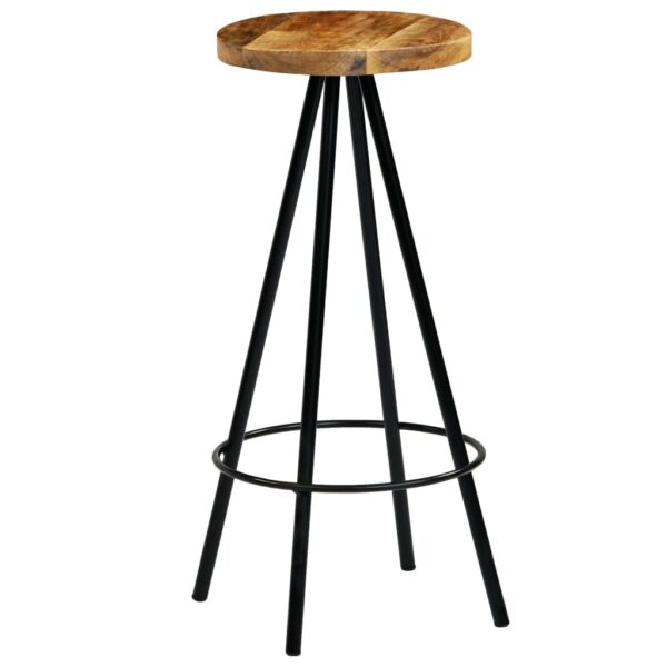 vidaXL Bar Stools 2 pcs Solid Mango Wood - Image 9