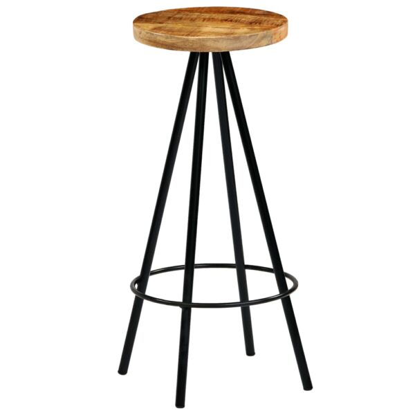 vidaXL Bar Stools 2 pcs Solid Mango Wood - Image 10