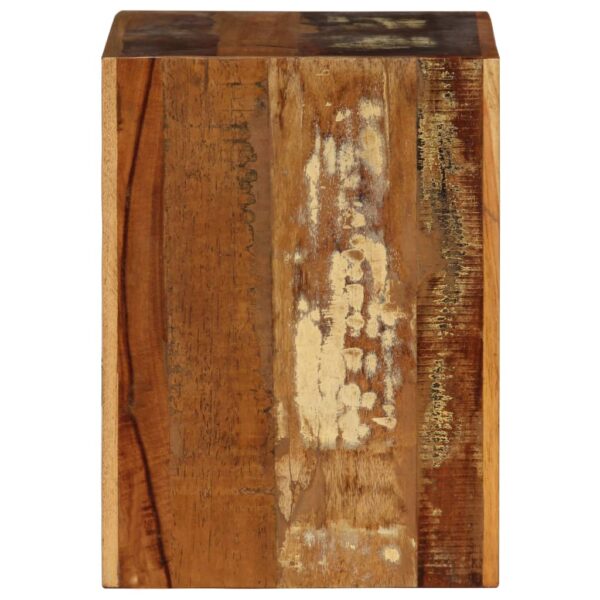 vidaXL Stool 15.7"x11.8"x15.7" Solid Reclaimed Wood - Image 3