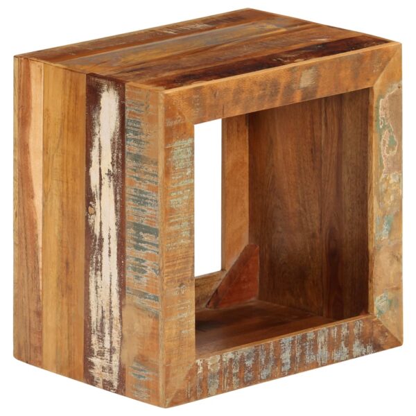 vidaXL Stool 15.7"x11.8"x15.7" Solid Reclaimed Wood - Image 9