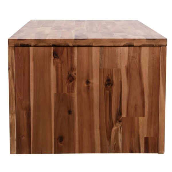 vidaXL Coffee Table Solid Acacia Wood 35.4"x19.7"x14.8" - Image 3