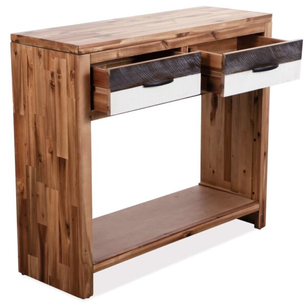 vidaXL Console Table Solid Acacia Wood 33.9"x11.8"x29.5" - Image 4