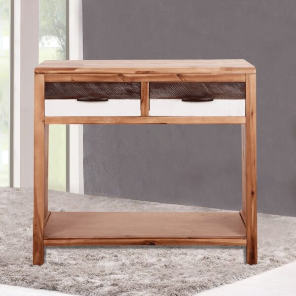 vidaXL Console Table Solid Acacia Wood 33.9"x11.8"x29.5" - Image 9