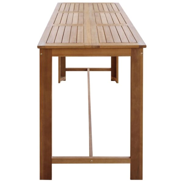 vidaXL Bar Table Solid Acacia Wood 59.1"x27.6"x41.3" - Image 3