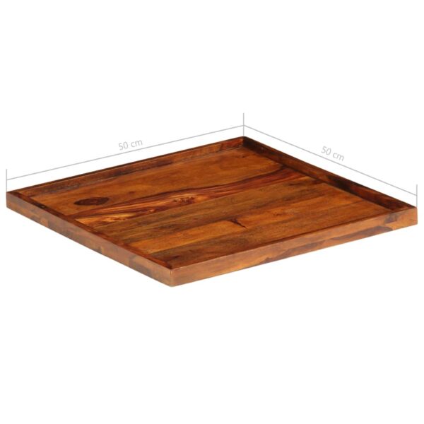 vidaXL Serving Tray Solid Sheesham Wood 19.7"x19.7" - Image 6