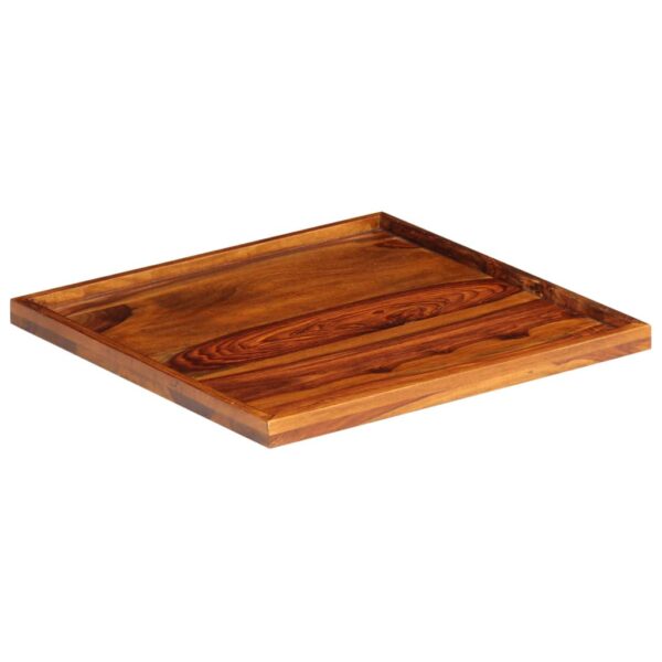 vidaXL Serving Tray Solid Sheesham Wood 19.7"x19.7" - Image 9