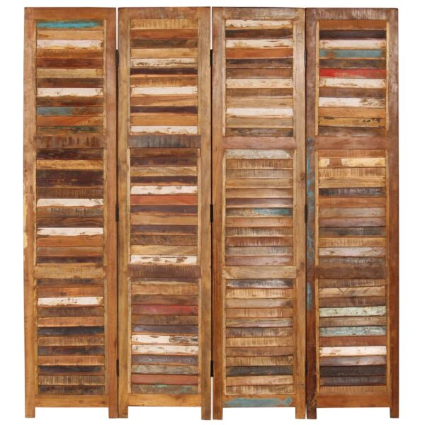 vidaXL Room Divider Solid Reclaimed Wood 66.9" - Image 2