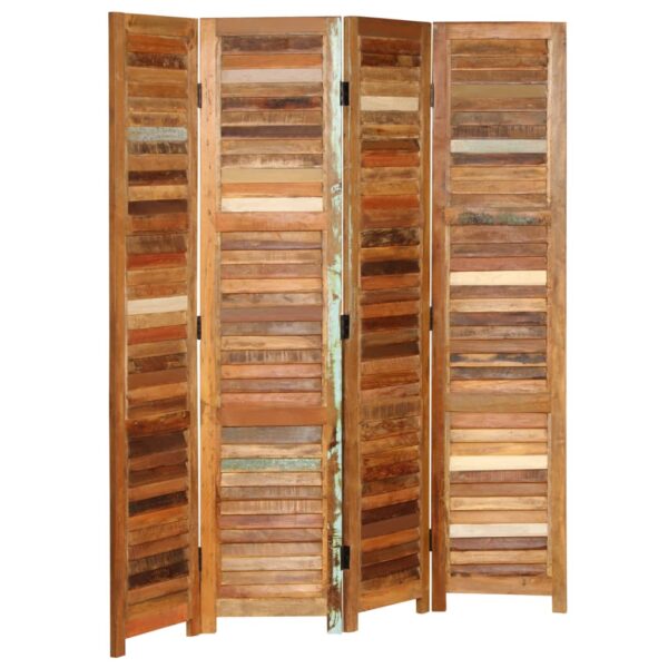 vidaXL Room Divider Solid Reclaimed Wood 66.9" - Image 11