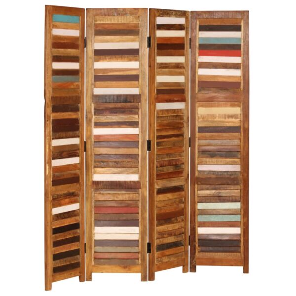 vidaXL Room Divider Solid Reclaimed Wood 66.9" - Image 12