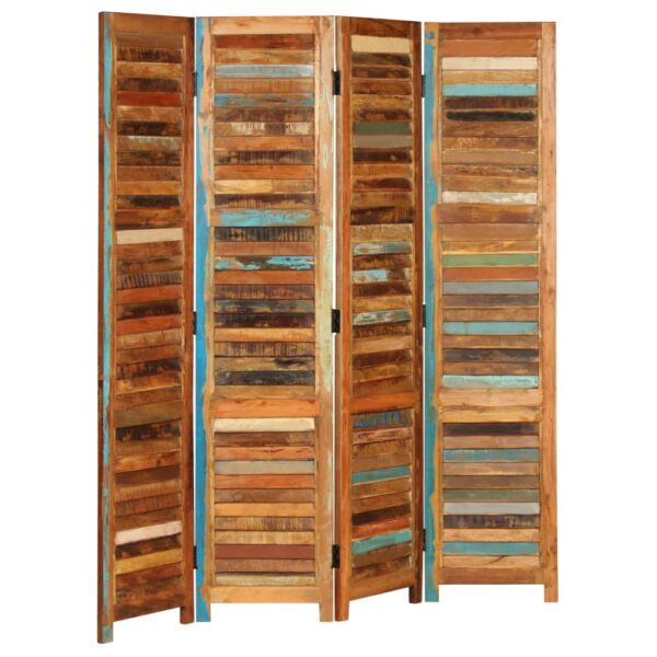 vidaXL Room Divider Solid Reclaimed Wood 66.9" - Image 3