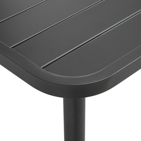 vidaXL Patio Table Dark Gray 59.1"x35.4"x28.3" Steel - Image 3