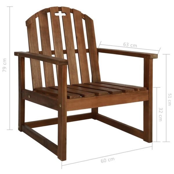 vidaXL Patio Sofa Chairs 2 pcs Solid Acacia Wood - Image 8