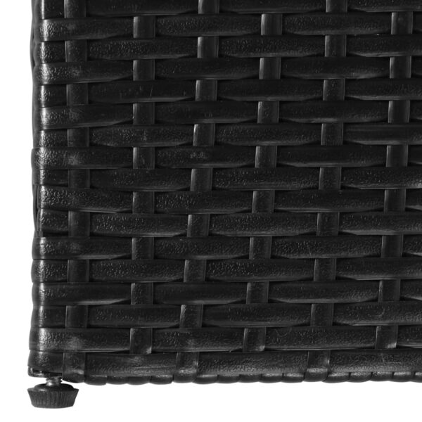 vidaXL Patio Storage Box Black 59"x39.4"x39.4" Poly Rattan - Image 4