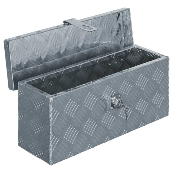 vidaXL Aluminum Box 19.1"x5.5"x7.9" Silver - Image 4