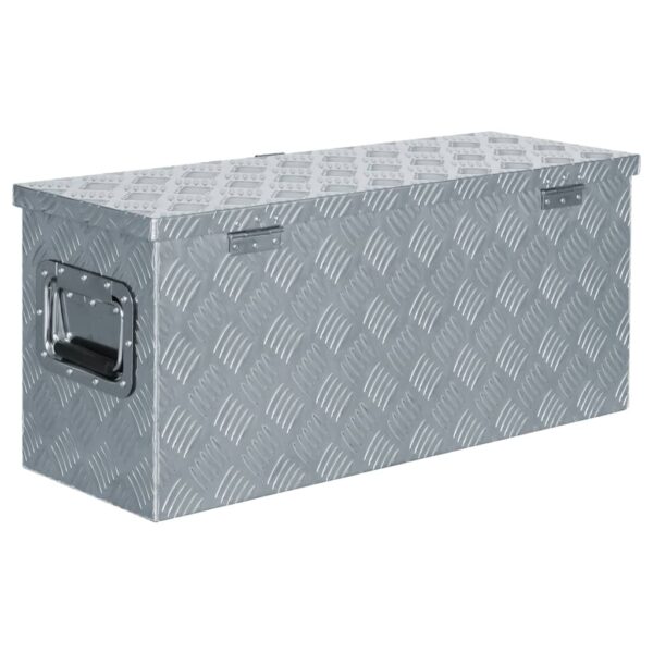 vidaXL Aluminum Box 30.1"x10.4"x13" Silver - Image 3