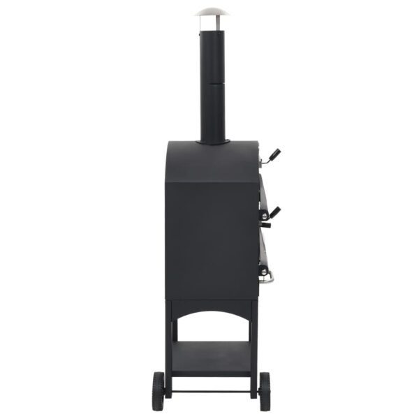 vidaXL Charcoal Fired Outdoor Pizza Oven with Fireclay Stone - Image 3