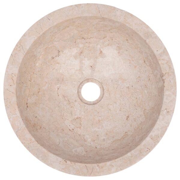 vidaXL Sink 15.7"x4.7" Marble Cream - Image 10