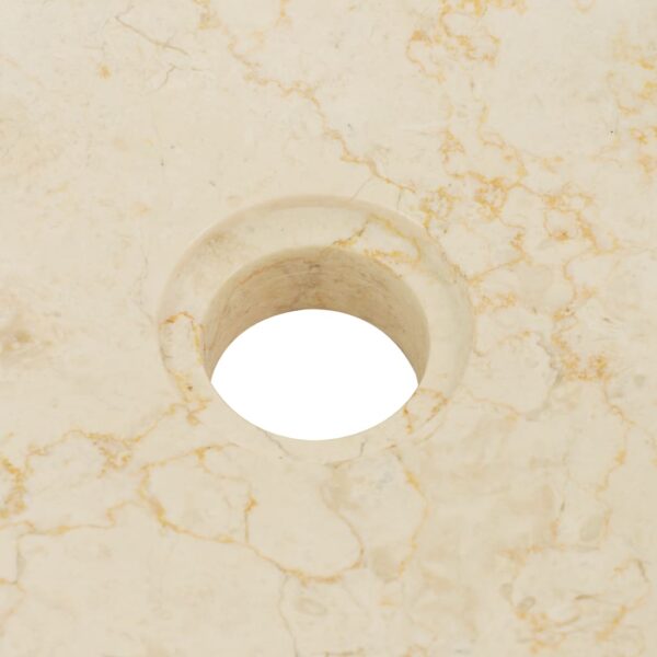 vidaXL Sink 15.7"x4.7" Marble Cream - Image 7