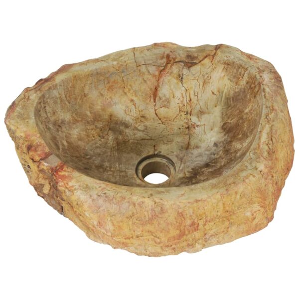 vidaXL Sink 17.7"x13.8"x5.9" Fossil Stone Cream - Image 6