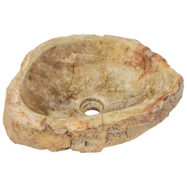 vidaXL Sink 17.7"x13.8"x5.9" Fossil Stone Cream - Image 8