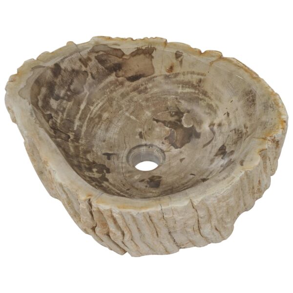 vidaXL Sink 17.7"x13.8"x5.9" Fossil Stone Cream - Image 9