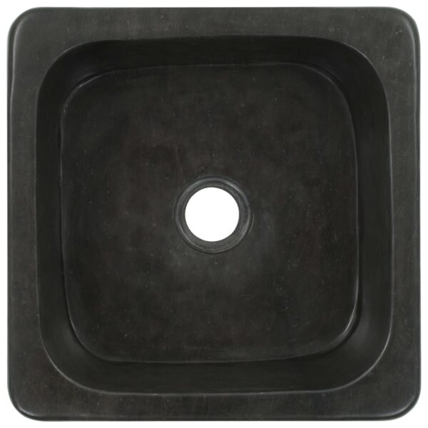 vidaXL Sink 11.8"x11.8"x5.9" Riverstone Black - Image 4