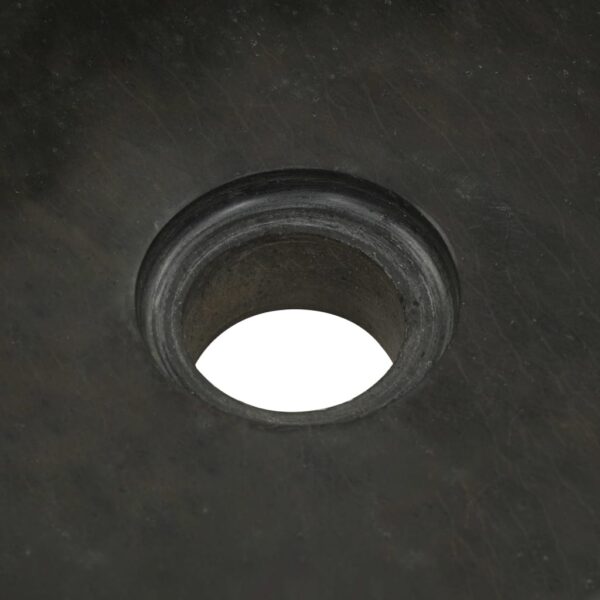 vidaXL Sink 11.8"x11.8"x5.9" Riverstone Black - Image 7