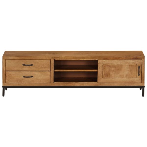 vidaXL TV Stand Solid Wood Mango 55.1"x11.8"x15.7" - Image 2