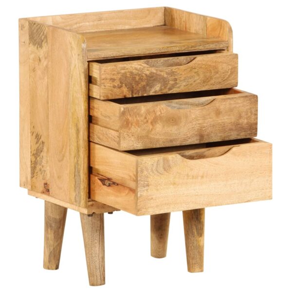 vidaXL Bedside Cabinet Solid Mango Wood 15.7"x11.8"x23.4" - Image 2