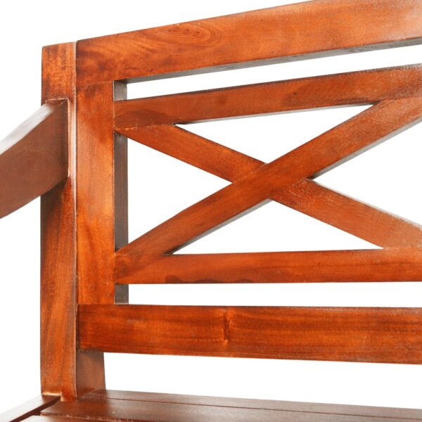 vidaXL Batavia Bench 38.6" Solid Mahogany Wood Dark Brown - Image 4