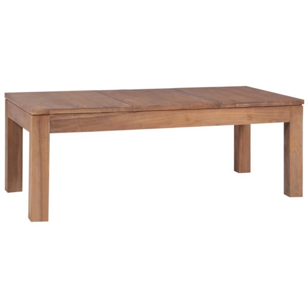 vidaXL Coffee Table Solid Teak Wood with Natural Finish 43.3"x23.6"x15.7" - Image 2