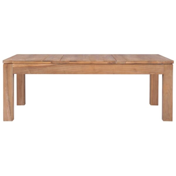 vidaXL Coffee Table Solid Teak Wood with Natural Finish 43.3"x23.6"x15.7" - Image 3