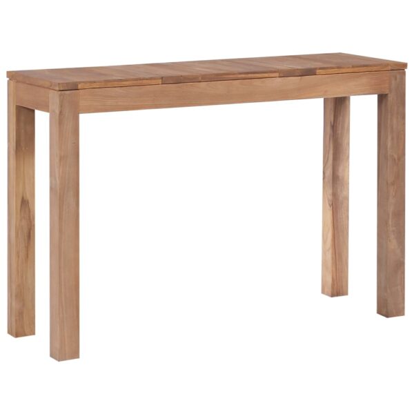 vidaXL Console Table Solid Teak Wood with Natural Finish 43.3"x13.7"x29.9" - Image 2