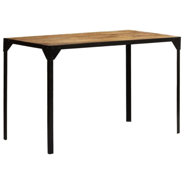 vidaXL Dining Table Solid Rough Mango Wood and Steel 47.2"