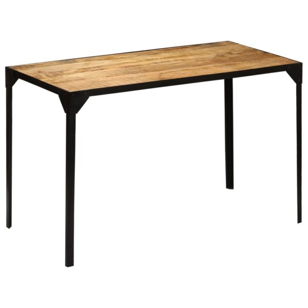 vidaXL Dining Table Solid Rough Mango Wood and Steel 47.2" - Image 11