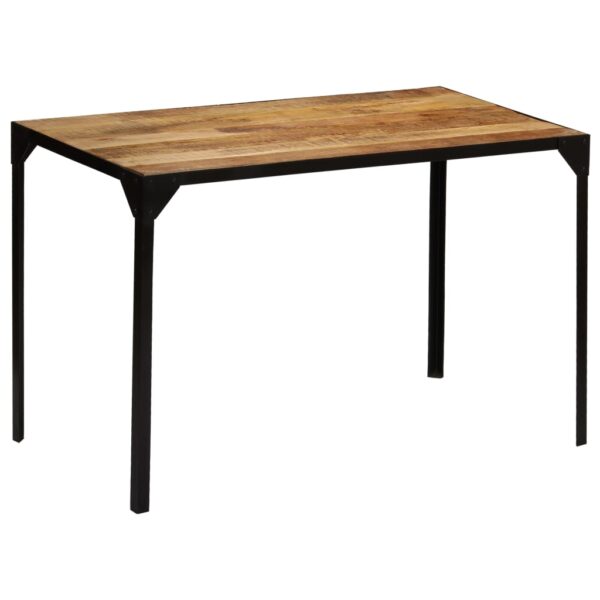 vidaXL Dining Table Solid Rough Mango Wood and Steel 47.2" - Image 12