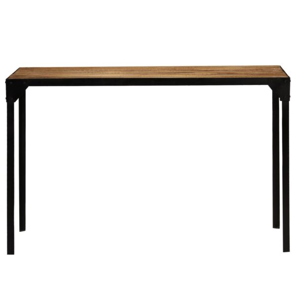 vidaXL Dining Table Solid Rough Mango Wood and Steel 47.2" - Image 3