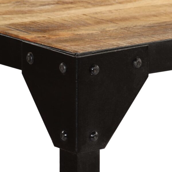 vidaXL Dining Table Solid Rough Mango Wood and Steel 47.2" - Image 7