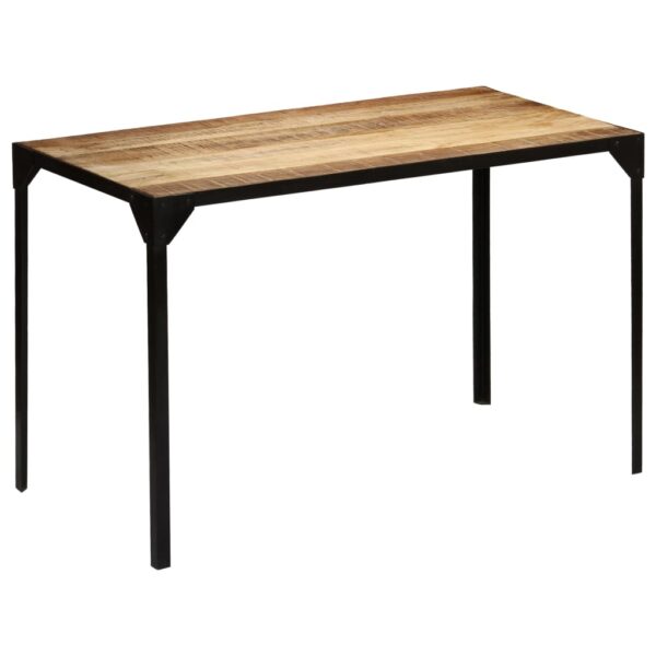 vidaXL Dining Table Solid Rough Mango Wood and Steel 47.2" - Image 10