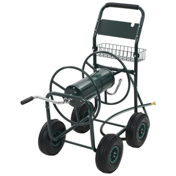 vidaXL Garden Hose Trolley with 1/2" Hose Connector 246.1' Steel