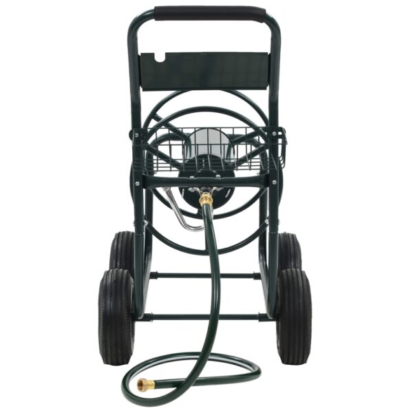 vidaXL Garden Hose Trolley with 1/2" Hose Connector 246.1' Steel - Image 2