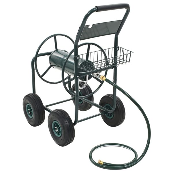 vidaXL Garden Hose Trolley with 1/2" Hose Connector 246.1' Steel - Image 3