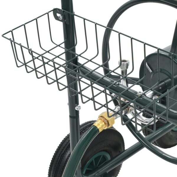 vidaXL Garden Hose Trolley with 1/2" Hose Connector 246.1' Steel - Image 5